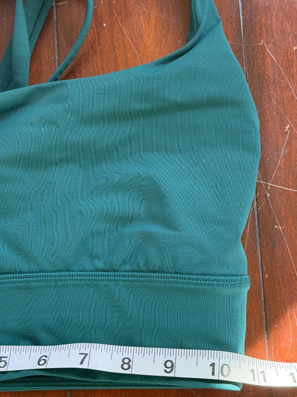 Lululemon Energy Longline Sports Bra Size 2 Color: teal/green Yoga Pilates - Picture 4 of 5